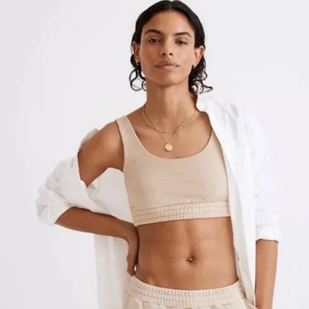 NWT MWL Sweatshirt Bralette in Dried Flax